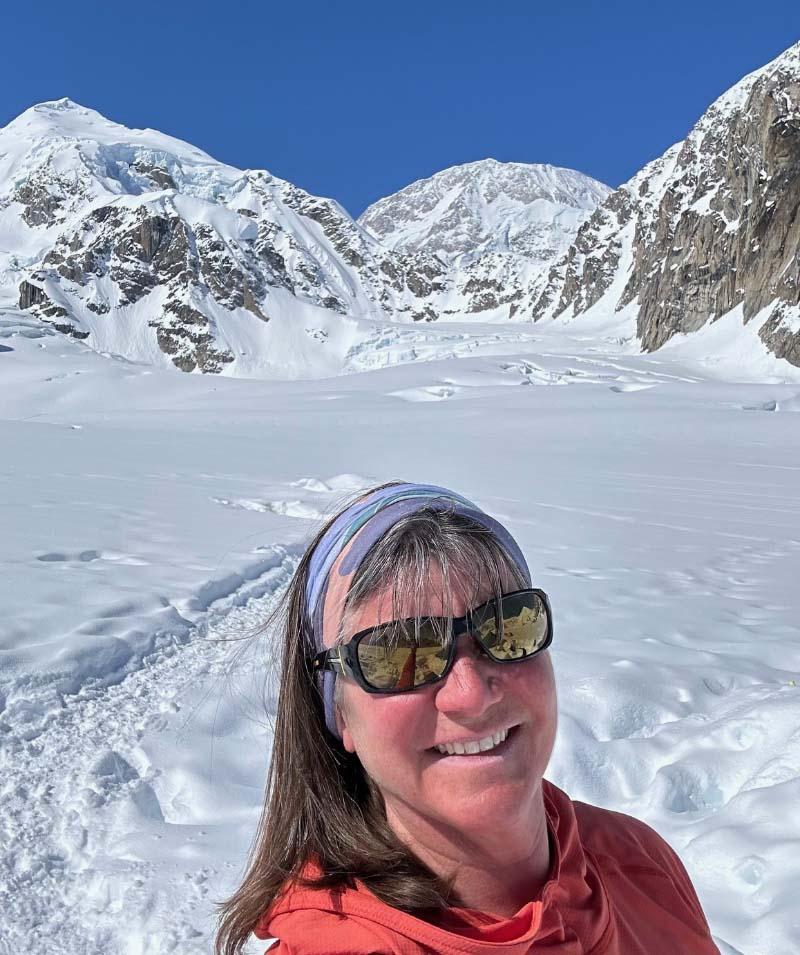 Dr. Jennifer Dow at base camp on Alaska's Denali in 2022. (Photo courtesy of Dr. Jennifer Dow)